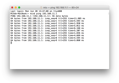 a screenshot of macOS terminal
